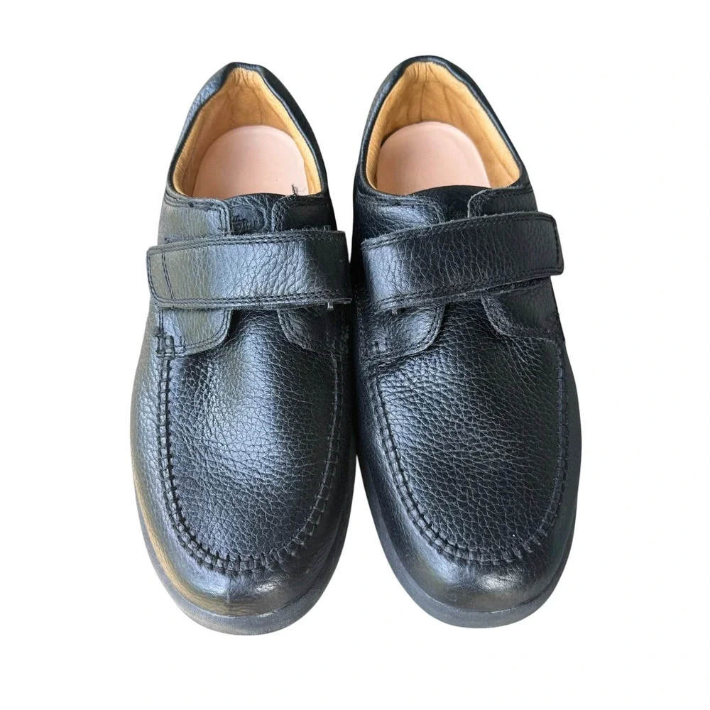 Dr Comfort Scott 9210 Mens 11.5 Wide Black Leather Diabetic Orthopedic Shoes EUC